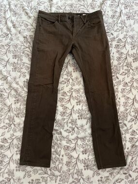 🔥Men’s Volcom Vorta Slim Straight Jeans Size 32 Brown Skate Streetwear